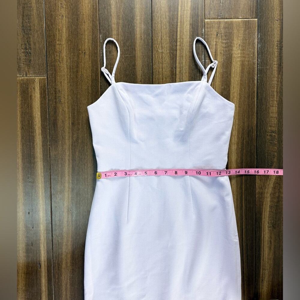 Size 2 French Connection Light Purple Lilac Lavender Sweetheart VNeck Midi Dress - Picture 3 of 12